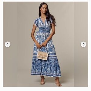 Farm Rio shell garden maxi dress medium NWT